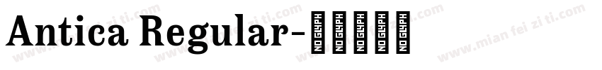 Antica Regular字体转换